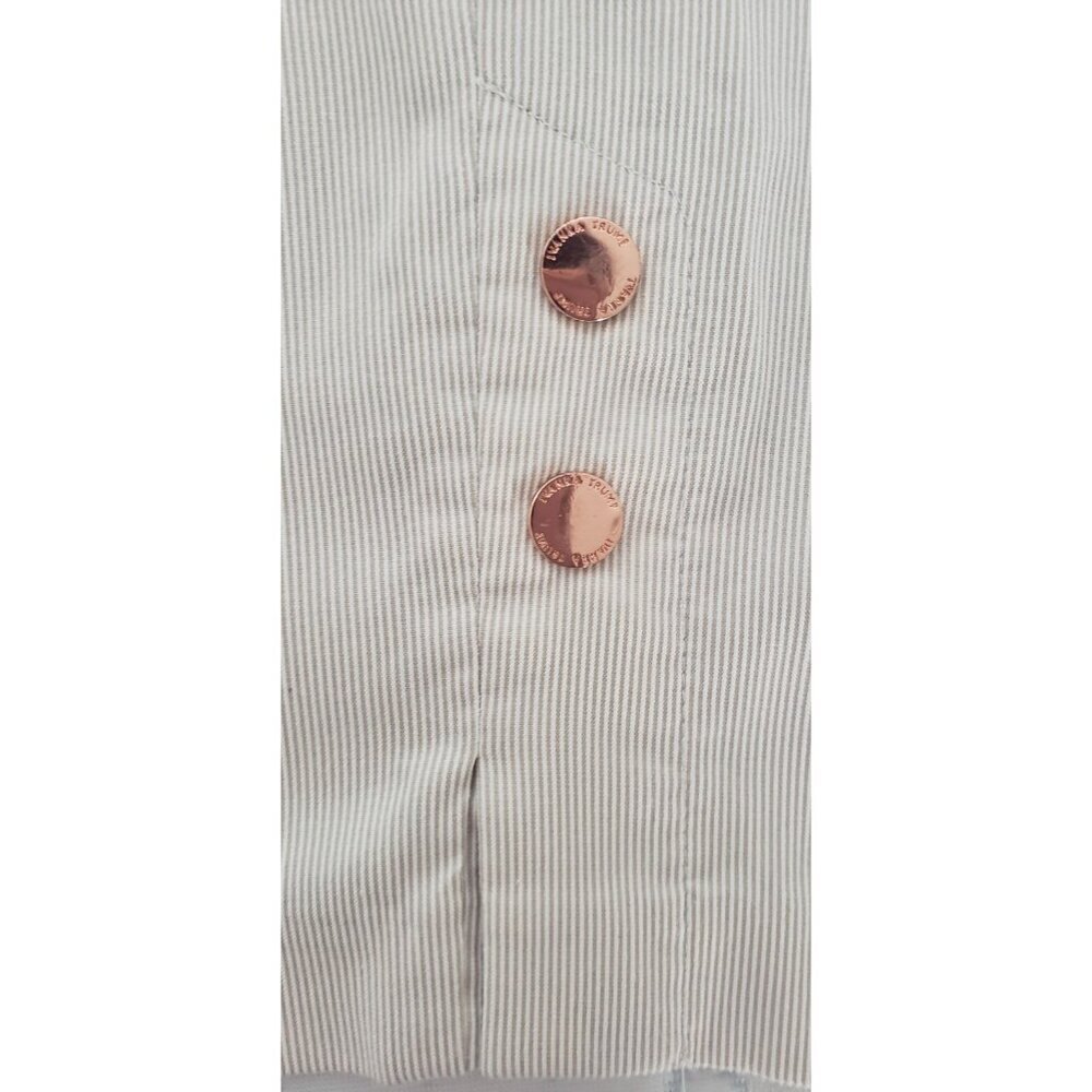 IVANKA TRUMP ANKLE-LENGTH RIBBED TEXTURE BEIGE PANTS SZ 12 - Picture 8 of 8